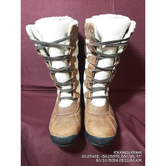 Timberland Women's MT. Hayes Tall Waterproof Brown Snow Boots 6910B Size 7.5 - Picture 1 of 9